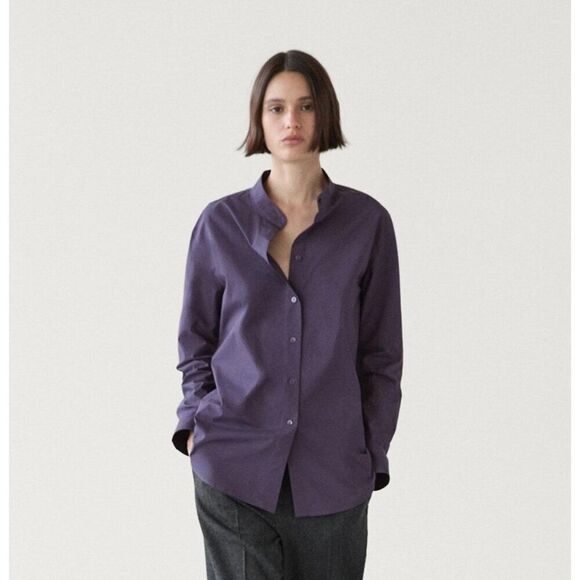 Massimo Dutti Womens Button Shirt Blouse XS Poplin Long Sleeve 5134/792 NWT - Picture 1 of 11
